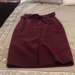 WHBM Wine colored skirt - lined